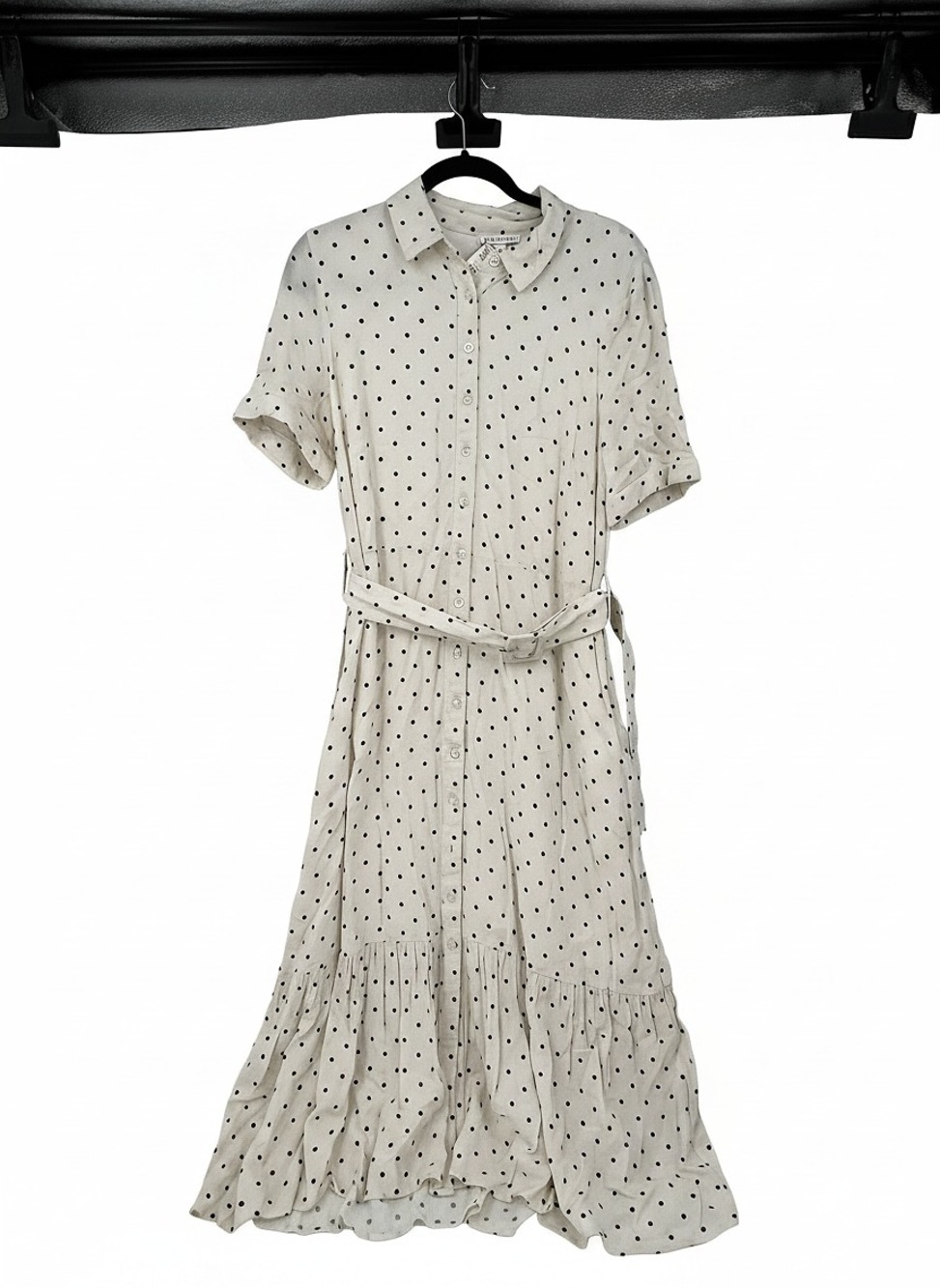 Warehouse Cream Polka Dot Maxi Dress | Plus 14 Regular